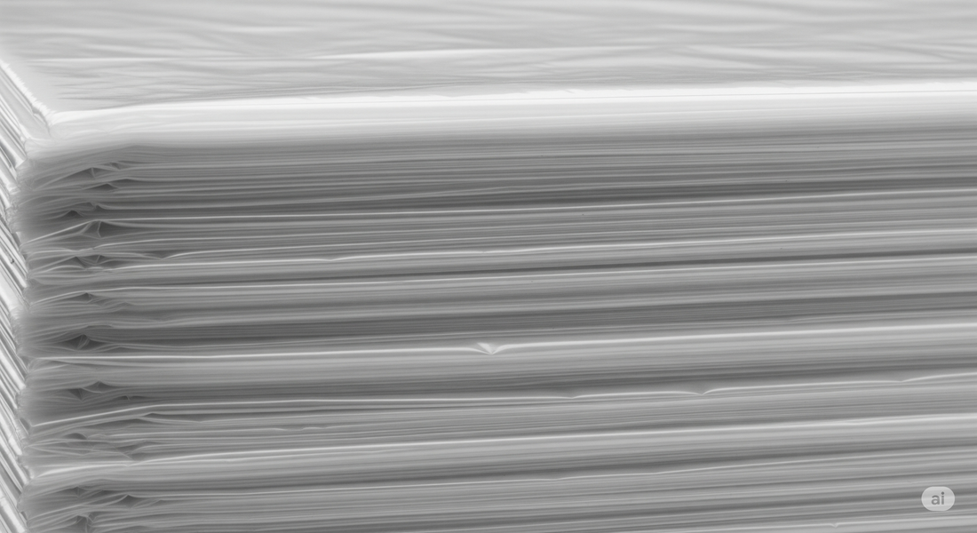 sacchi di polietilene piegati