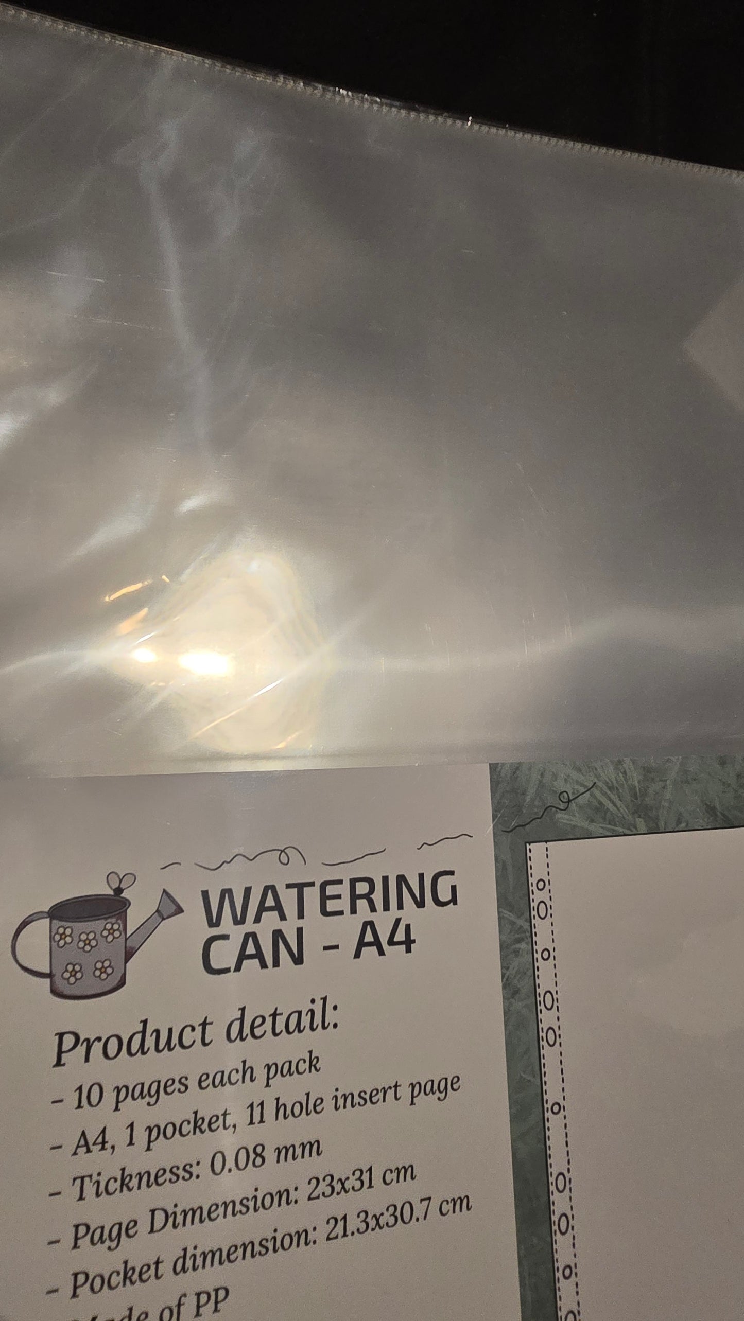 B-graded Oopsie!! Watering Can - A4 Pagine con 1 tasca per raccoglitori