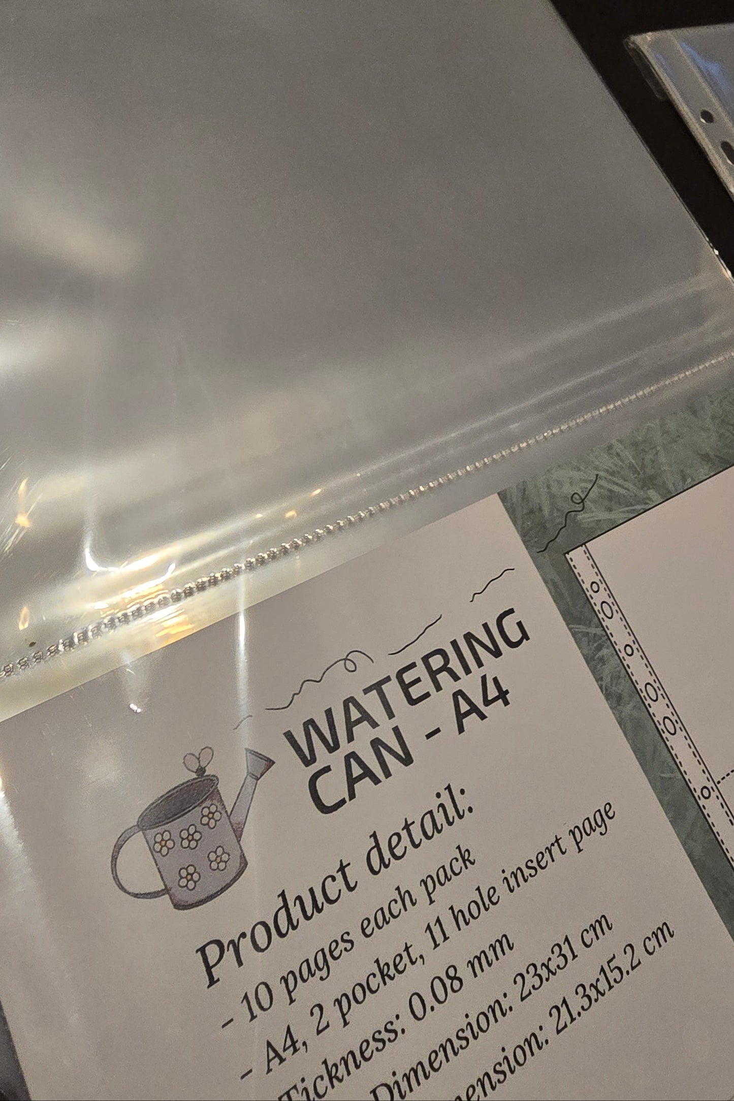 B-graded Oopsie!! Watering Can - A4 Pagine con 2 tasche orizzontali per raccoglitori