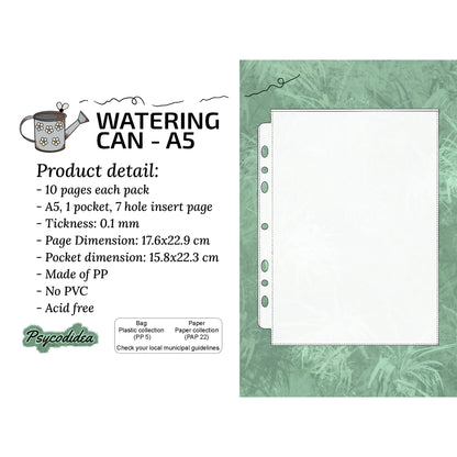 A5 Pagine con 1 tasca per raccoglitori etichetta