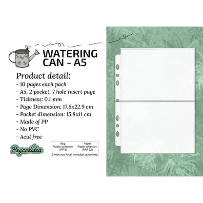 A5 Pagine con 2 tasca per raccoglitori etichetta